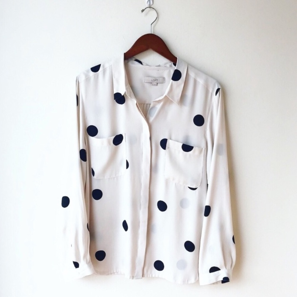 XL LOFT Button Down Blouse